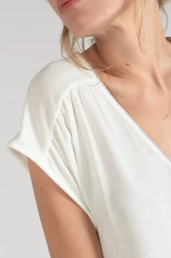 Le Temps des Cerises Top Sidy Blanc-Femme T-Shirts & Débardeurs