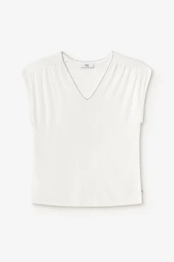 Le Temps des Cerises Top Sidy Blanc-Femme T-Shirts & Débardeurs