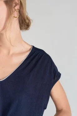 Le Temps des Cerises Top Sidy Bleu Marine-Femme T-Shirts & Débardeurs