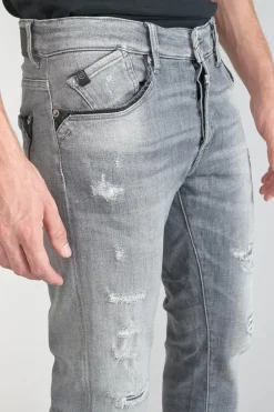 Le Temps des Cerises Triolet 700/11 Adjusted Jeans Destroy Gris N°2-Homme Coupe Adjusted