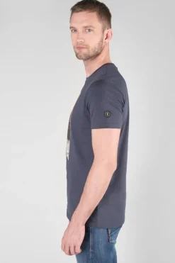 Le Temps des Cerises T-Shirt Backi Bleu Nuit Imprime-Homme T-Shirts & Polos