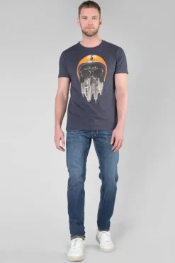 Le Temps des Cerises T-Shirt Backi Bleu Nuit Imprime-Homme T-Shirts & Polos