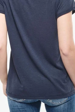 Le Temps des Cerises T-Shirt Basitrame Marine-Femme T-Shirts & Débardeurs