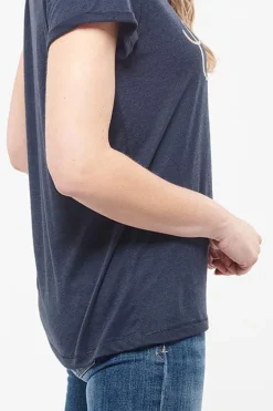 Le Temps des Cerises T-Shirt Basitrame Marine-Femme T-Shirts & Débardeurs