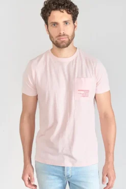 Le Temps des Cerises T-Shirt Brezol Rose Clair-Homme T-Shirts & Polos