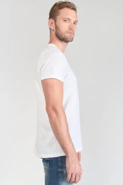 Le Temps des Cerises T-Shirt Brown Blanc-Homme T-Shirts & Polos