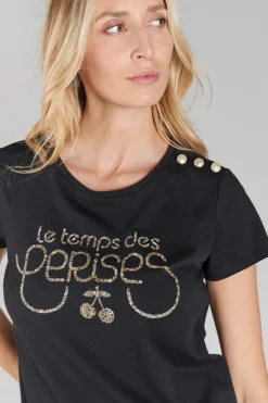 Le Temps des Cerises T-Shirt Carole Noir Imprime-Femme T-Shirts & Débardeurs