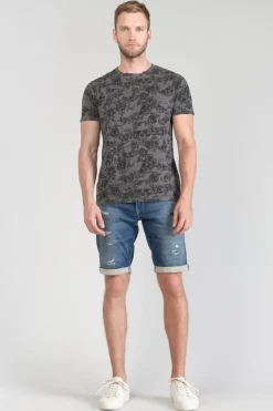 Le Temps des Cerises T-Shirt Facto Gris Et Noir-Homme T-Shirts & Polos