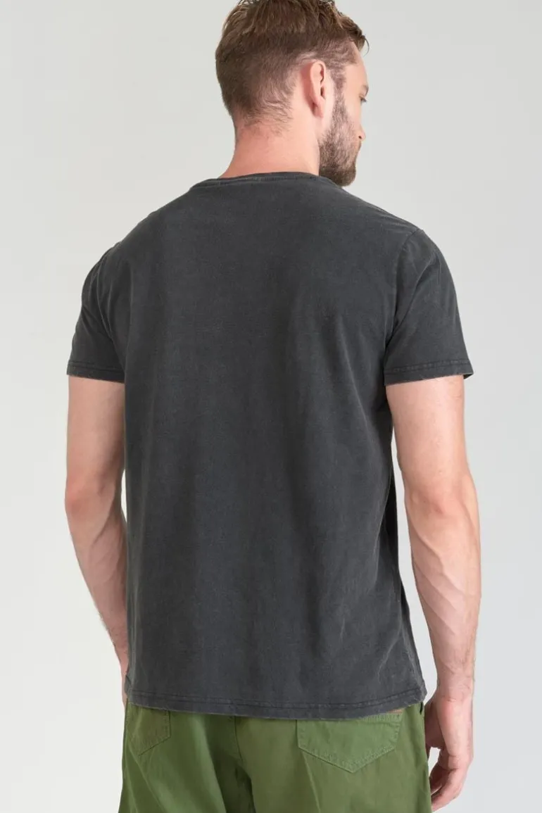 Le Temps des Cerises T-Shirt Gabrent Gris Delave Imprime-Homme T-Shirts & Polos