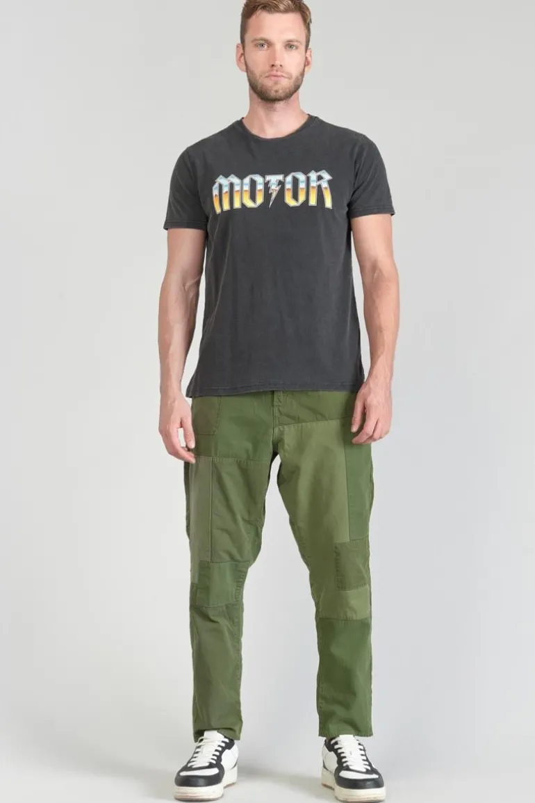 Le Temps des Cerises T-Shirt Gabrent Gris Delave Imprime-Homme T-Shirts & Polos