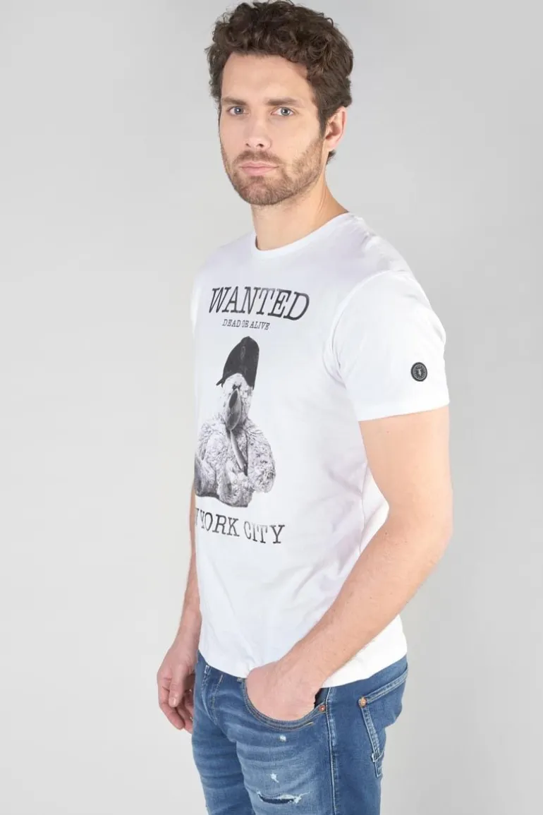 Le Temps des Cerises T-Shirt Gaspa Blanc Imprime-Homme T-Shirts & Polos