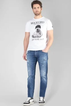 Le Temps des Cerises T-Shirt Gaspa Blanc Imprime-Homme T-Shirts & Polos