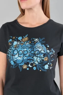 Le Temps des Cerises T-Shirt Gracy Noir Imprime-Femme T-Shirts & Débardeurs