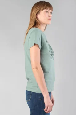 Le Temps des Cerises T-Shirt Gracy Vert Imprime-Femme T-Shirts & Débardeurs