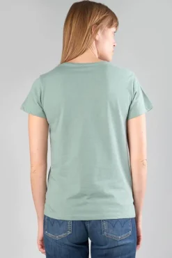 Le Temps des Cerises T-Shirt Gracy Vert Imprime-Femme T-Shirts & Débardeurs