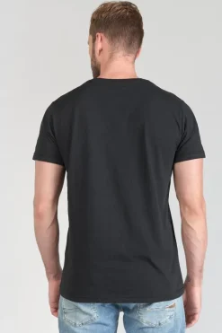 Le Temps des Cerises T-Shirt Gregor Noir Imprime-Homme T-Shirts & Polos