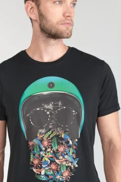 Le Temps des Cerises T-Shirt Gregor Noir Imprime-Homme T-Shirts & Polos