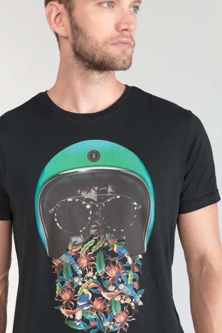 Le Temps des Cerises T-Shirt Gregor Noir Imprime-Homme T-Shirts & Polos