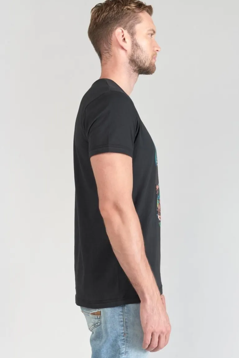 Le Temps des Cerises T-Shirt Gregor Noir Imprime-Homme T-Shirts & Polos
