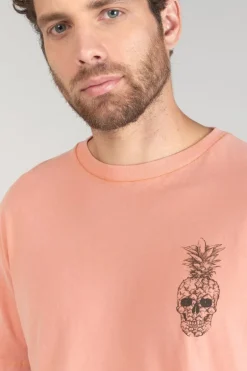 Le Temps des Cerises T-Shirt Holo Corail Imprime-Homme T-Shirts & Polos