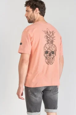 Le Temps des Cerises T-Shirt Holo Corail Imprime-Homme T-Shirts & Polos