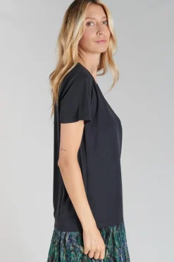 Le Temps des Cerises T-Shirt Lola Noir-Femme T-Shirts & Débardeurs