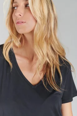 Le Temps des Cerises T-Shirt Lola Noir-Femme T-Shirts & Débardeurs