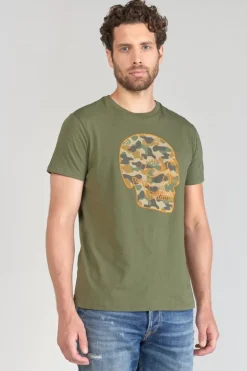 Le Temps des Cerises T-Shirt Machida Kaki Imprime-Homme T-Shirts & Polos