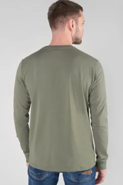 Le Temps des Cerises T-Shirt Manches Longues Laia Kaki-Homme T-Shirts & Polos