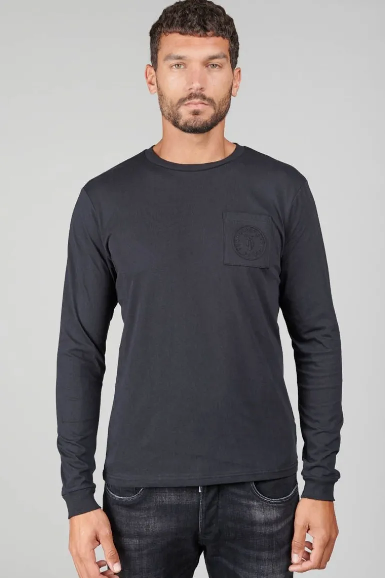 Le Temps des Cerises T-Shirt Manches Longues Laia Noir-Homme T-Shirts & Polos