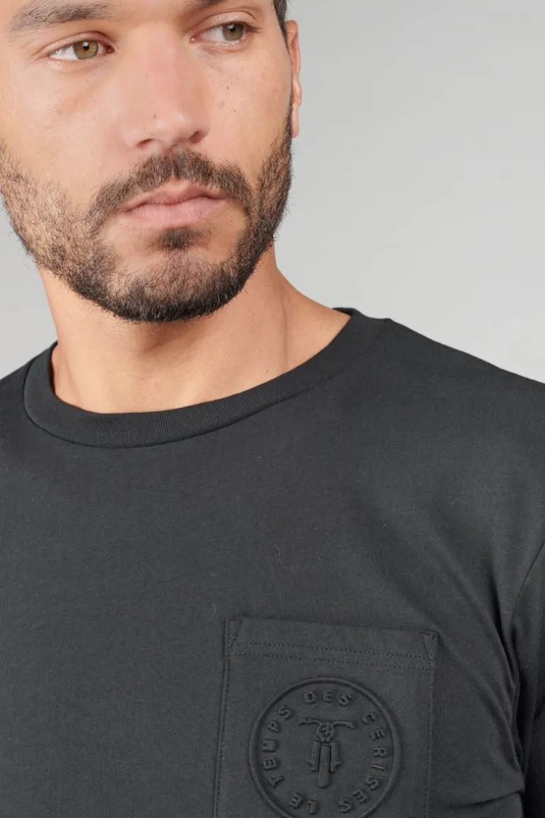 Le Temps des Cerises T-Shirt Manches Longues Laia Noir-Homme T-Shirts & Polos