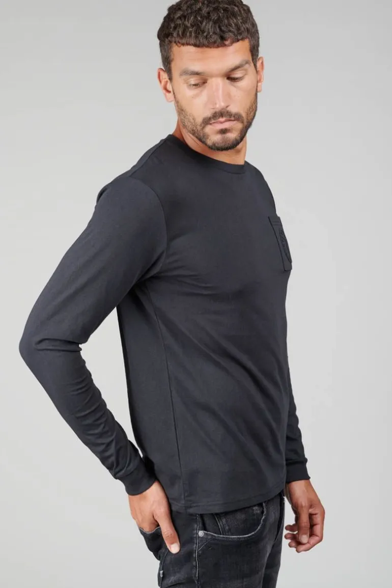 Le Temps des Cerises T-Shirt Manches Longues Laia Noir-Homme T-Shirts & Polos