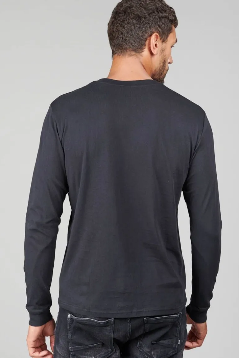Le Temps des Cerises T-Shirt Manches Longues Laia Noir-Homme T-Shirts & Polos