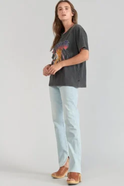 Le Temps des Cerises T-Shirt Maryland Gris Delave-Femme T-Shirts & Débardeurs