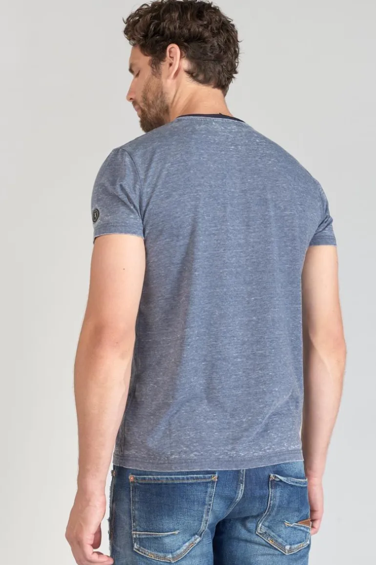 Le Temps des Cerises T-Shirt Mavoc Bleu Chine Delave-Homme T-Shirts & Polos