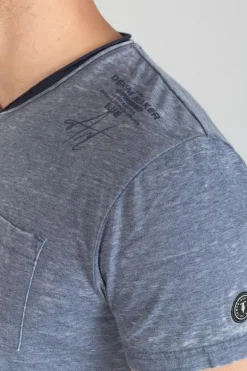 Le Temps des Cerises T-Shirt Mavoc Bleu Chine Delave-Homme T-Shirts & Polos