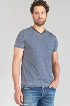 Le Temps des Cerises T-Shirt Mavoc Bleu Chine Delave-Homme T-Shirts & Polos