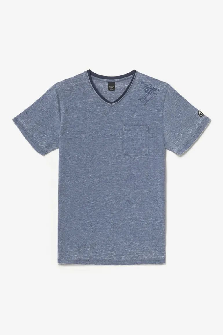 Le Temps des Cerises T-Shirt Mavoc Bleu Chine Delave-Homme T-Shirts & Polos