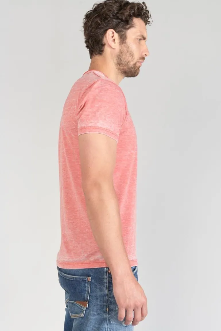 Le Temps des Cerises T-Shirt Mavoc Rouge Chine Delave-Homme T-Shirts & Polos