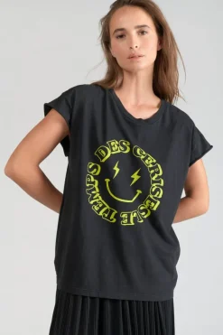 Le Temps des Cerises T-Shirt Miya Noir Imprime-Femme T-Shirts & Débardeurs