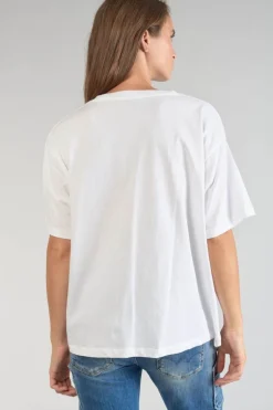 Le Temps des Cerises T-Shirt Moona Blanc Imprime-Femme T-Shirts & Débardeurs