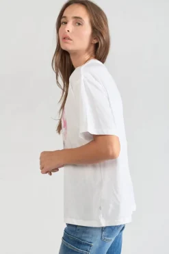 Le Temps des Cerises T-Shirt Moona Blanc Imprime-Femme T-Shirts & Débardeurs