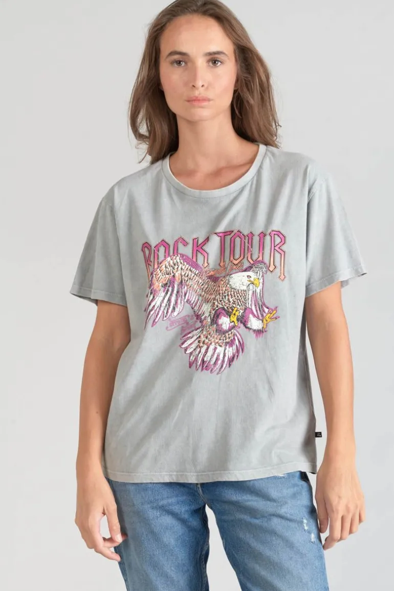 Le Temps des Cerises T-Shirt Nixon Gris Clair Delave-Femme T-Shirts & Débardeurs