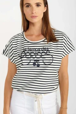 Le Temps des Cerises T-Shirt Sailor Mariniere-Femme T-Shirts & Débardeurs