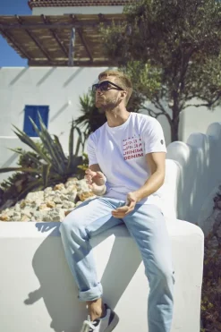 Le Temps des Cerises T-Shirt Saros Blanc-Homme T-Shirts & Polos