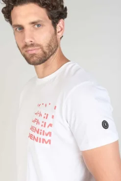 Le Temps des Cerises T-Shirt Saros Blanc-Homme T-Shirts & Polos