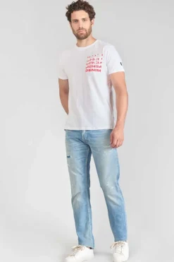 Le Temps des Cerises T-Shirt Saros Blanc-Homme T-Shirts & Polos