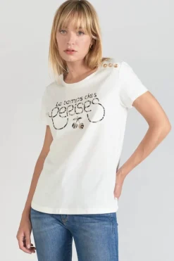 Le Temps des Cerises T-Shirt Savana Blanc Imprime-Femme T-Shirts & Débardeurs