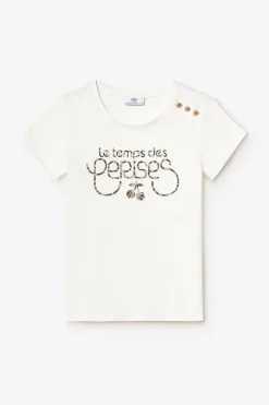 Le Temps des Cerises T-Shirt Savana Blanc Imprime-Femme T-Shirts & Débardeurs