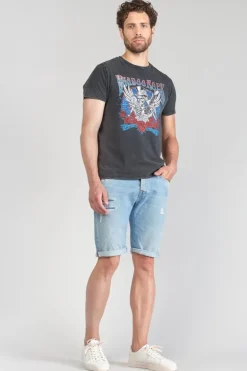 Le Temps des Cerises T-Shirt Tije Gris Delave Imprime-Homme T-Shirts & Polos